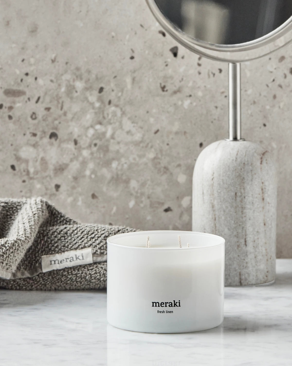 Meraki – Scented candle, Fresh Linen, 340 g