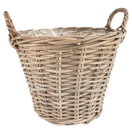 Ib Laursen - Kurv rattan m/plast indvendig