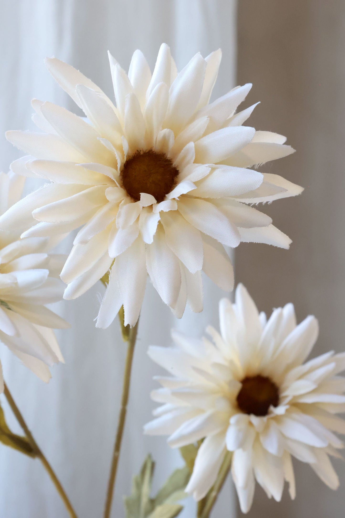 Fleur Krysantemum Creme – Kunstig Blomst 60 cm