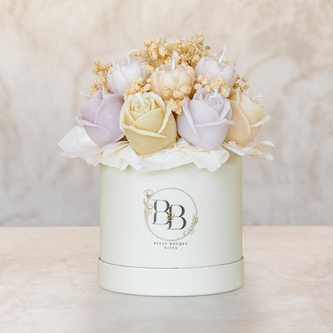 Blomsterlys boks - Beige/Nude