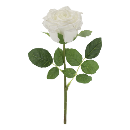 Fleur Rose Silk Touch – Kunstig Hvid Rose Dekoration
