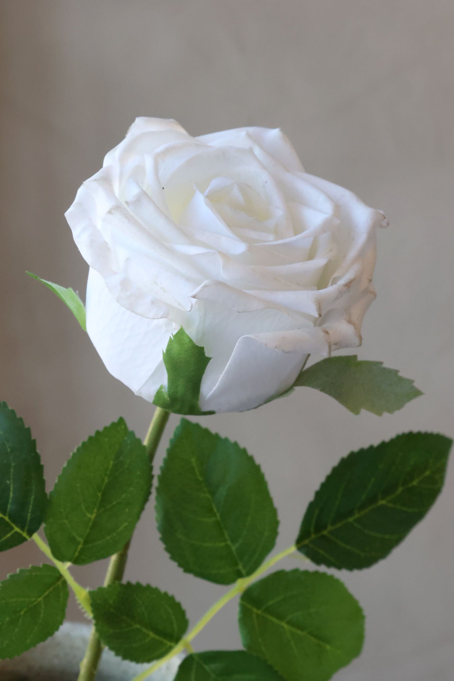 Fleur Rose Silk Touch – Kunstig Hvid Rose Dekoration