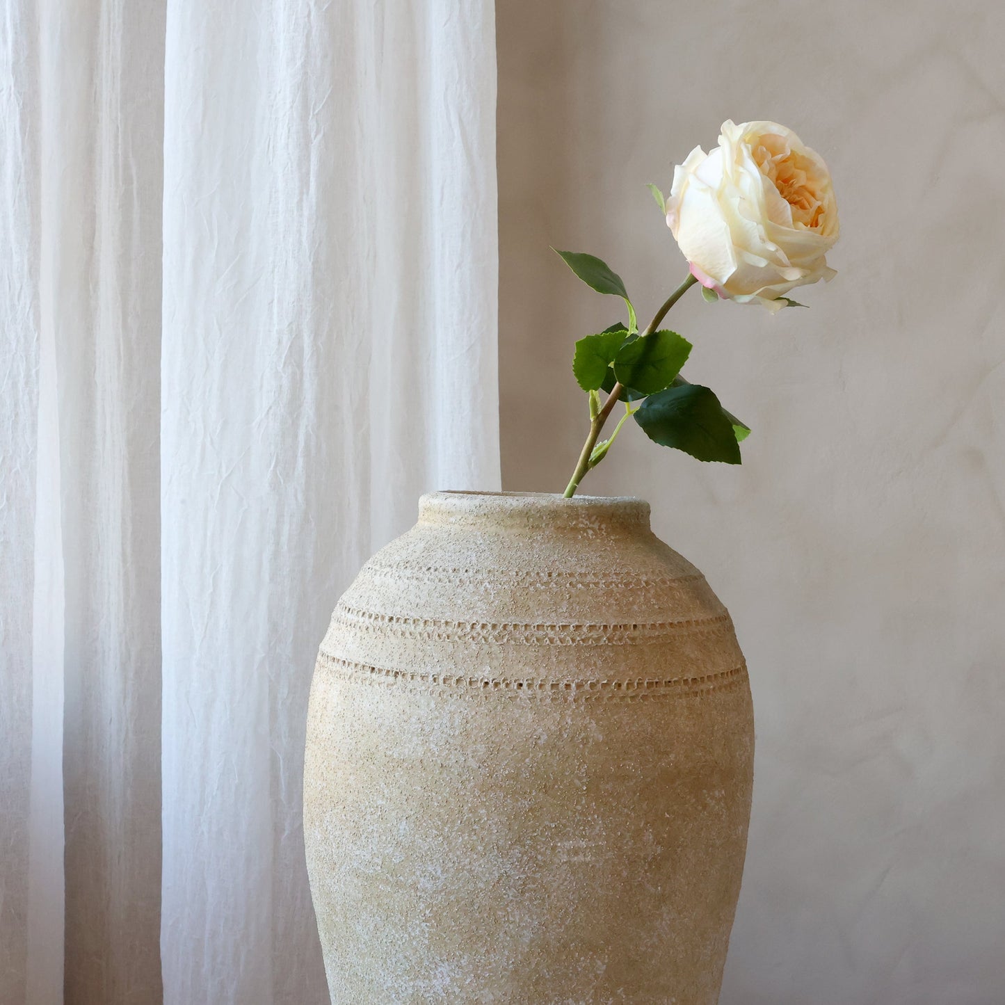 Fleur Rose Silk Touch – Creme kunstig rose