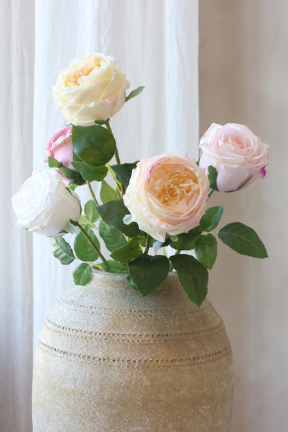 Fleur Rose Silk Touch – Creme kunstig rose
