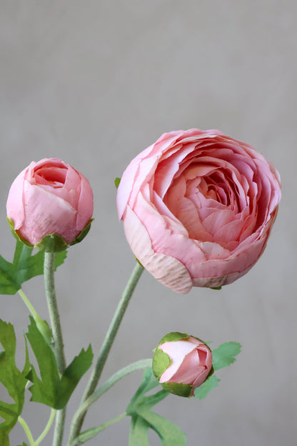 Fleur Ranunkel Silk Touch – Rosa kunstig blomst 52 cm
