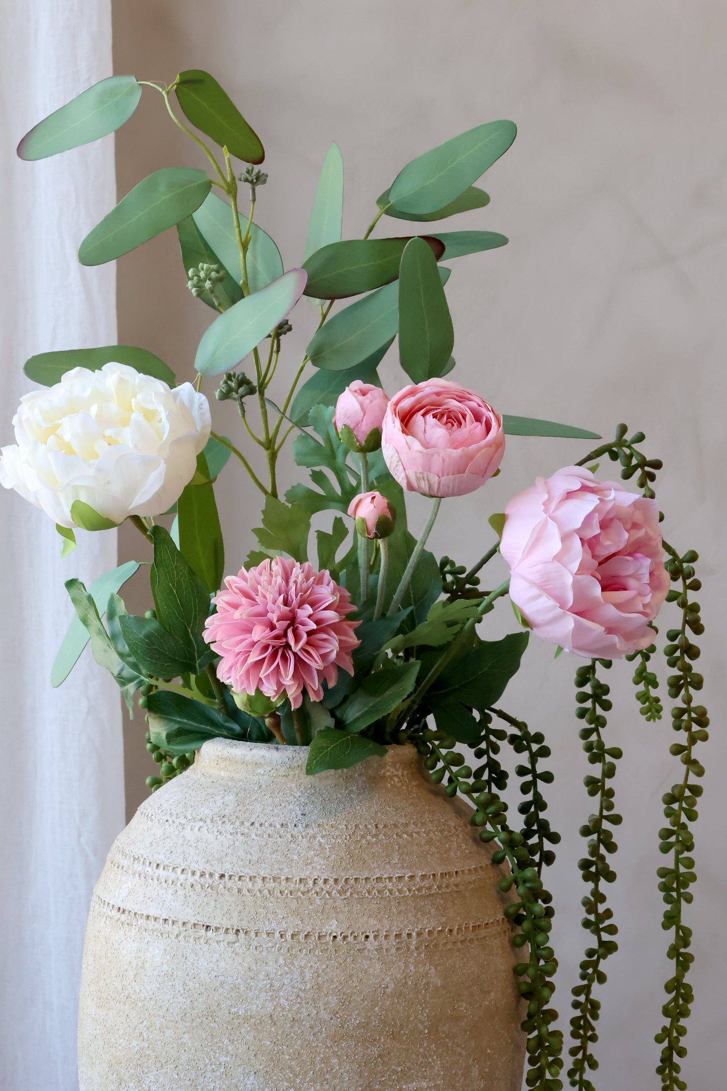 Fleur Ranunkel Silk Touch – Rosa kunstig blomst 52 cm