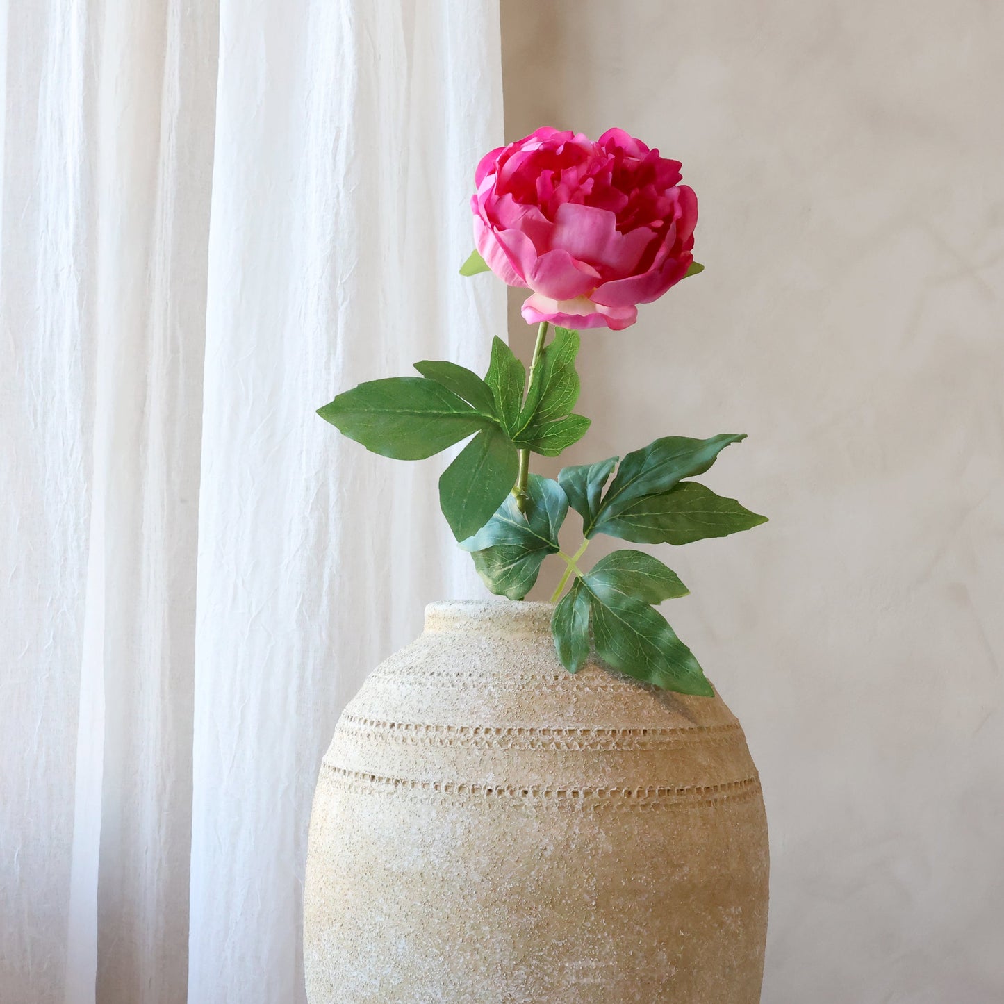 Fleur Pæon Silk Touch – Naturtro kunstig pæon