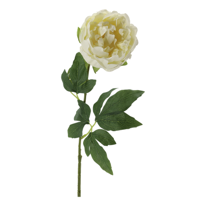 Fleur Pæon Silk Touch – Hvid kunstig pæon