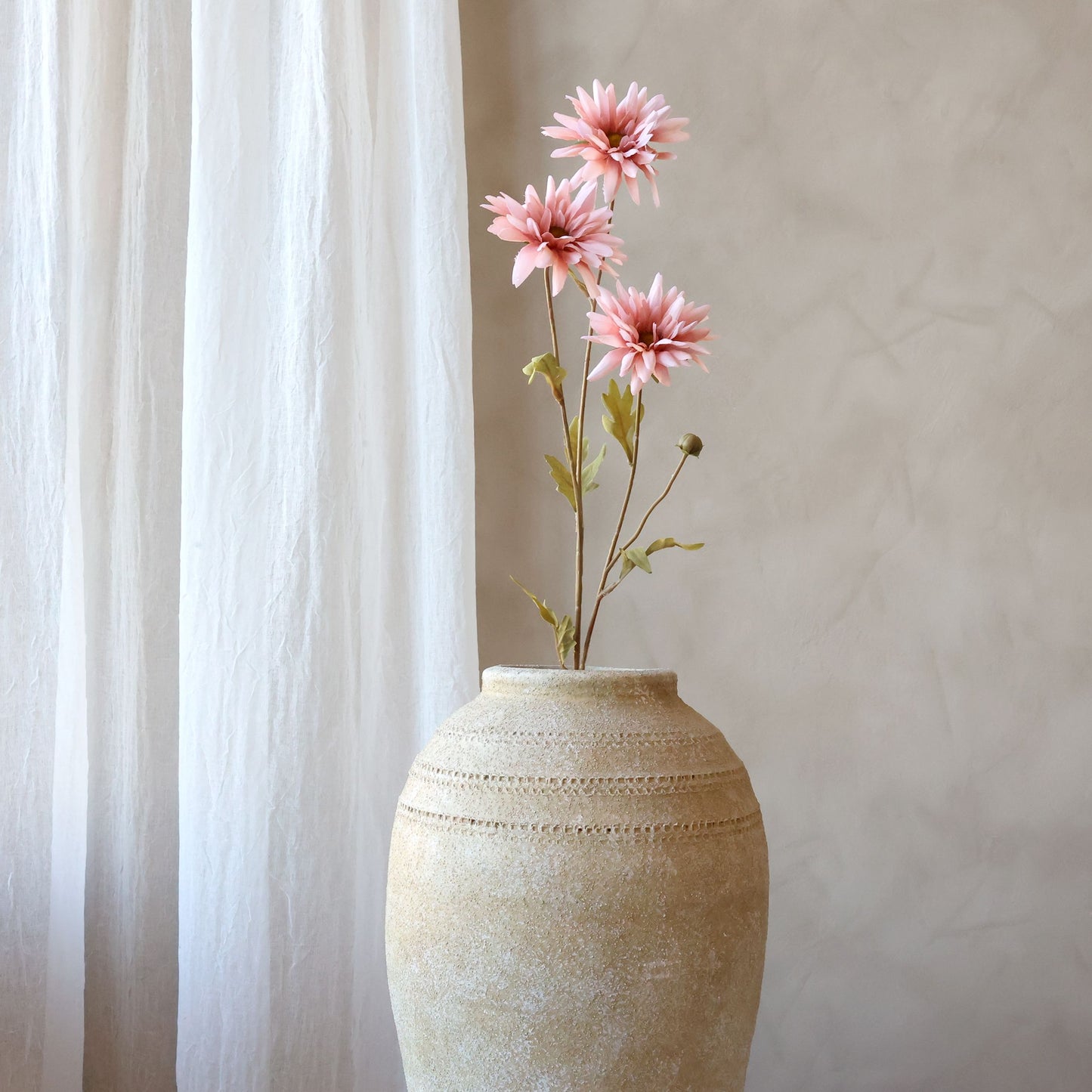 Fleur Krysantemum Rosa – Kunstig Blomst 60 cm