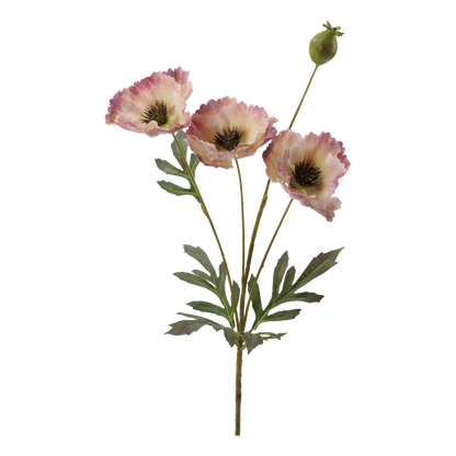 Fleur Valmue Rosa – Kunstig Valmueblomst 69 cm
