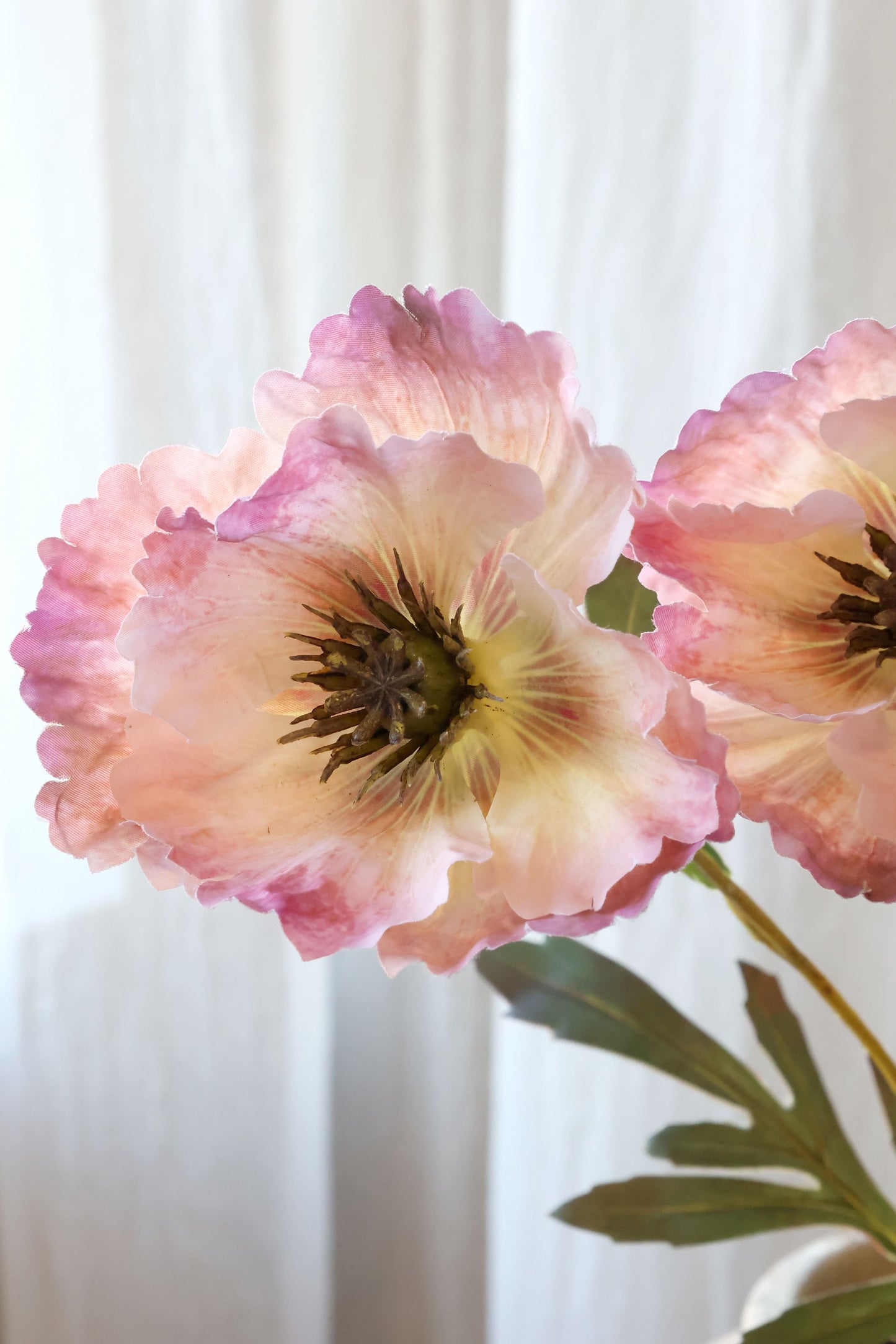 Fleur Valmue Rosa – Kunstig Valmueblomst 69 cm
