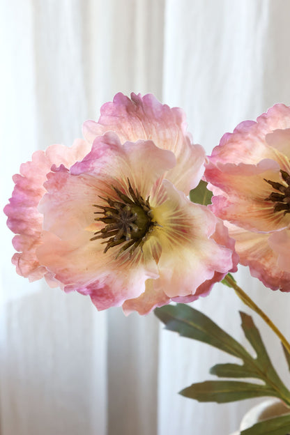 Fleur Valmue Rosa – Kunstig Valmueblomst 69 cm