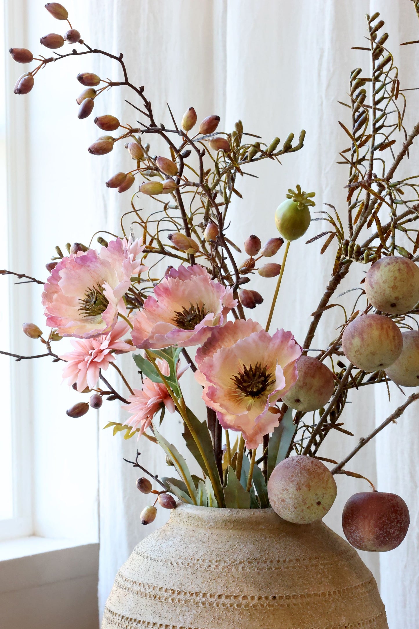 Fleur Valmue Rosa – Kunstig Valmueblomst 69 cm