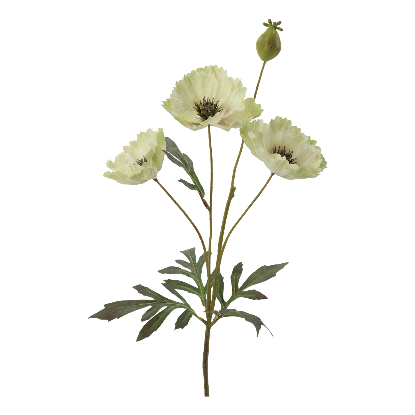 Fleur Valmue Creme – Kunstig Valmueblomst Dekoration