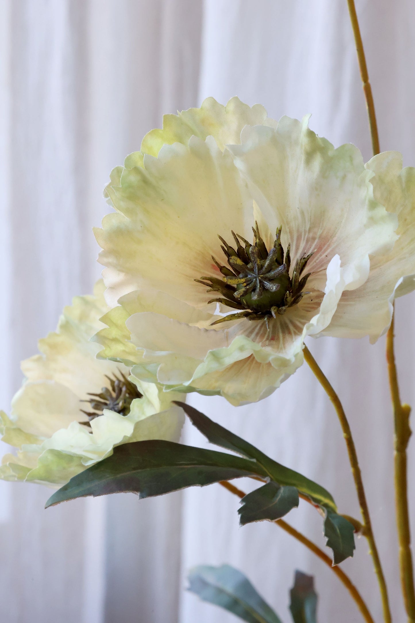 Fleur Valmue Creme – Kunstig Valmueblomst Dekoration