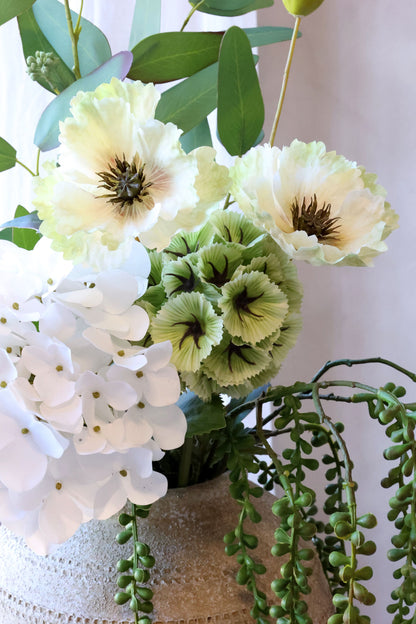 Fleur Valmue Creme – Kunstig Valmueblomst Dekoration