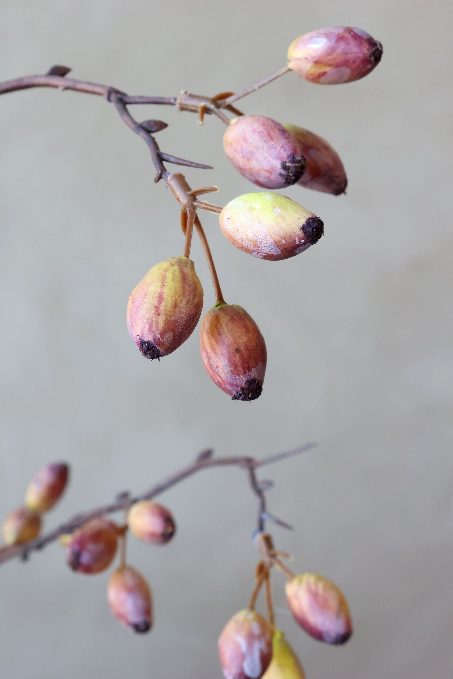 Fleur Gren med Bær Dusty Rose – Kunstig Gren 96 cm