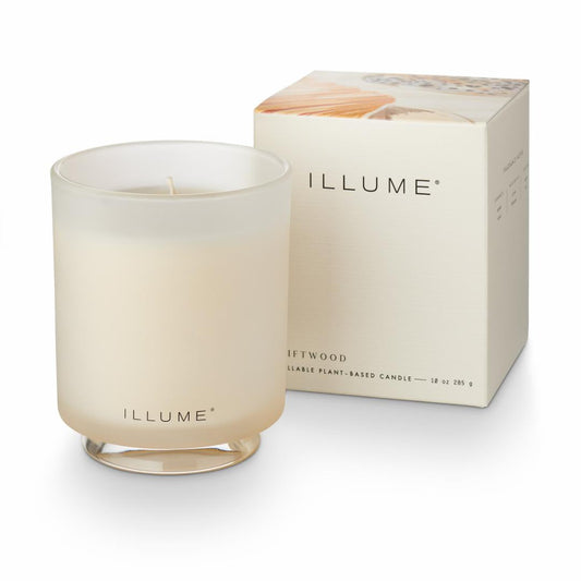 ILLUME Driftwood Box Duftlys i Glas 285 g Hvid