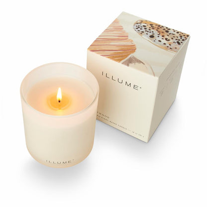 ILLUME Driftwood Box Duftlys i Glas 285 g Hvid
