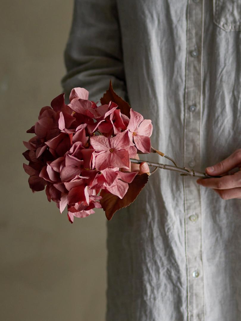 Bloomingville Kunstig Hortensia Stilk Rosa 65 cm