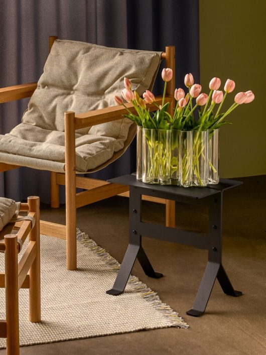 Umber Vase i klart mundblæst glas – 30 cm