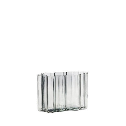 Umber Vase i klart mundblæst glas – 30 cm